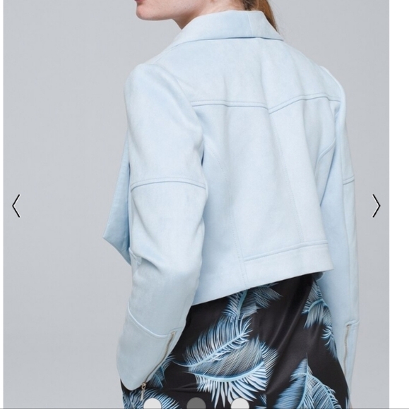 WHBM Faux Suede Drape Front Jacket - Picture 2 of 12